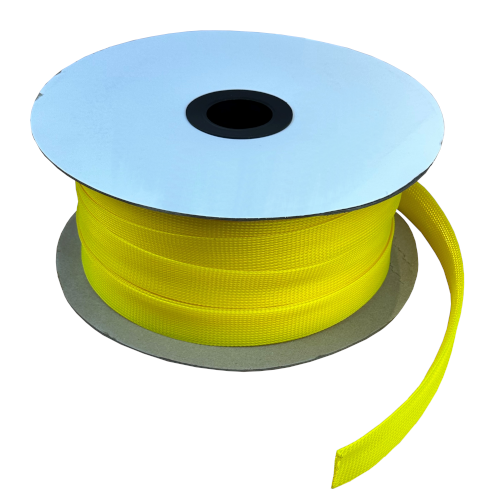 Yellow Expandable LSOH Braided Cable Sleeve 40-63mm