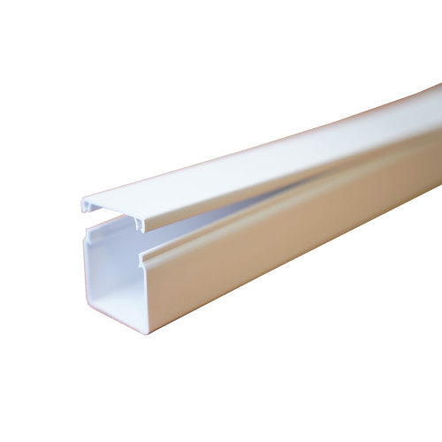 Univolt 50mm X 50mm White 3m Trunking Length Plastic Maxi Trunking Cmw 