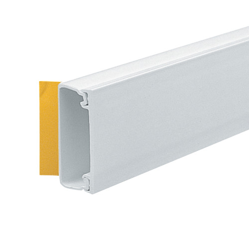 MT S/A 38mm x 16mm White 3m Trunking Length, Plastic Mini Trunking