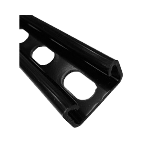 Black Shallow Slotted Channel 41mm x 21mm