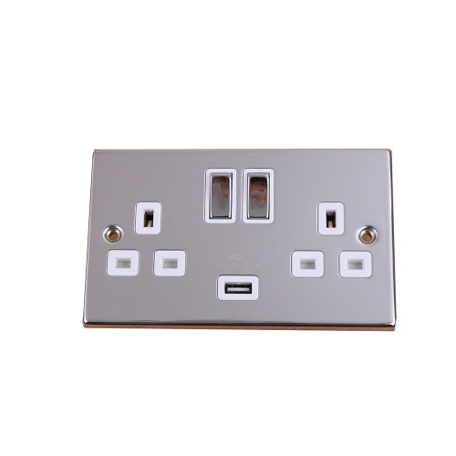 Chrome store double socket