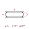 Brady Cable Labels, PSPT-094-1-YL PermaSleeve Wire Marker Sleeves for M611, BMP61 and BMP71, B-342, 25.78 mm x 4.62 mm, Yellow