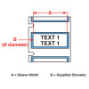 Brady Cable Labels, PSPT-187-1-YL PermaSleeve Wire Marker Sleeves for M611, BMP61 and BMP71, B-342, 25.78 mm x 8.50 mm, Yellow