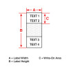 Brady Cable Labels, PTL-64-427 Self-laminating Vinyl Labels for M611, BMP61 and BMP71, B-427, 25.40 mm x 85.73 mm, White