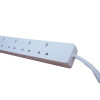 6 Gang 13amp Power Extension Lead Strip 10m White