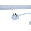 6 Gang 13amp Power Extension Lead Strip 10m White