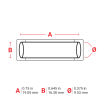 Brady Cable Labels, M-375-075-342 BMP41/BMP51/BMP53 Labelmaker PermaSleeve Wiremarker Sleeves, B-342, 19.05 mm x 16.40 mm, Black on White