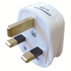 13amp BS1363 UK 3 Pin Plug White (Each)