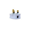 13amp BS1363 UK 3 Pin Plug White (Each)