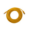 10m Cat6 RJ45 U/UTP Moulded Patch Lead Yellow