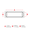 Brady Cable Labels, M71-250-175-7641 BMP71 Heatex Wire Marker Sleeves, B-7641, 44.83 mm x 11.15 mm, White