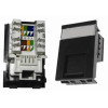 Matrix Cat5e UTP RJ45 Shuttered LJ6C Black Module Low Profile