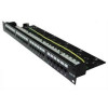 Matrix 24 Port Cat5e UTP 110/LSA Right Angled Patch Panel 1U Black