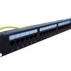 Matrix 24 Port Cat5e UTP 110/LSA Right Angled Patch Panel 1U Black