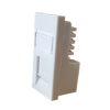 Matrix Cat6 UTP RJ45 Logik Shuttered Euro 25mm x 50mm White Module Low Profile