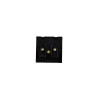 Black UK 13A EURO 50 x 50mm 240v Power Socket Module (Each)