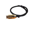 NewLink  0.5m Gold Effect Metal HDMI Braided Male to Male 4K x 2K 30AWG Lead - Black