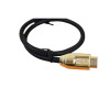 NewLink  0.5m Gold Effect Metal HDMI Braided Male to Male 4K x 2K 30AWG Lead - Black