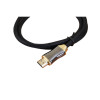 NewLink  1m Gold Effect Metal HDMI Braided Male to Male 4K x 2K 30AWG Lead - Black