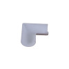 D-Line FLFB3015W 1/2 Round Mini 30mm x 15mm Clip Over Flat Bend White