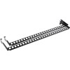 Excel Cat 6 48 Port 2U Patch Panel Black