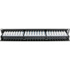 Excel Cat 5e Unscreened Patch Panel - 48-port, Right-angled, 1U - Black