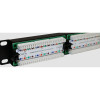 Excel Cat 5e Unscreened Patch Panel - 24-port, 1U - Black