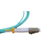 2m LC to LC Duplex OM3 Multimode Aqua Fibre Optic Patch Cable with 2mm Jacket