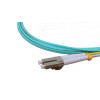 2m LC to LC Duplex OM3 Multimode Aqua Fibre Optic Patch Cable with 2mm Jacket