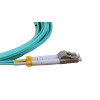 5m LC to LC Duplex OM3 Multimode Aqua Fibre Optic Patch Cable with 2mm Jacket