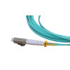 5m LC to LC Duplex OM3 Multimode Aqua Fibre Optic Patch Cable with 2mm Jacket