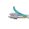 1m SC to SC Duplex OM3 Multimode Aqua Fibre Optic Patch Cable with 3mm Jacket