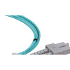 1m SC to SC Duplex OM3 Multimode Aqua Fibre Optic Patch Cable with 3mm Jacket