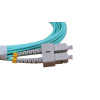 3m SC to SC Duplex OM3 Multimode Aqua Fibre Optic Patch Cable with 3mm Jacket