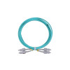 3m SC to SC Duplex OM3 Multimode Aqua Fibre Optic Patch Cable with 3mm Jacket