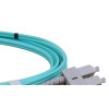 3m SC to SC Duplex OM3 Multimode Aqua Fibre Optic Patch Cable with 3mm Jacket