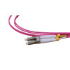 1m LC to LC Duplex OM4 Multimode Erika Violet Fibre Optic Patch Cable with 2mm Jacket