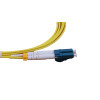 2m FC to LC Duplex OS2 Singlemode Yellow Fibre Optic Patch Cable with 2mm Jacket