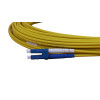 10m LC to LC Duplex OS2 Singlemode Yellow Fibre Optic Patch Cable with 3mm Jacket