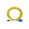 7m LC to SC Duplex OS2 Singlemode Yellow Fibre Optic Patch Cable with 2mm Jacket