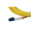 15m LC to SC Duplex OS2 Singlemode Yellow Fibre Optic Patch Cable with 2mm Jacket