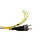 1m LC to ST Duplex OS2 Singlemode Yellow Fibre Optic Patch Cable with 2mm Jacket