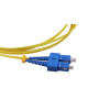 2m SC to SC Duplex OS2 Singlemode Yellow Fibre Optic Patch Cable with 2mm Jacket