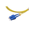 2m SC to SC Duplex OS2 Singlemode Yellow Fibre Optic Patch Cable with 2mm Jacket