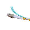 1.5m LC to LC Duplex OM3 Multimode Aqua Fibre Optic Patch Cable with 2mm Jacket