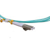 1m LC to LC Duplex OM3 Multimode Aqua Fibre Optic Patch Cable with 2mm Jacket