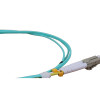 1m LC to LC Duplex OM3 Multimode Aqua Fibre Optic Patch Cable with 2mm Jacket