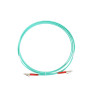 2m LC to LC Duplex OM3 Multimode Aqua Fibre Optic Patch Cable with 3mm Jacket