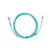 3m LC to LC Duplex OM3 Multimode Aqua Fibre Optic Patch Cable with 3mm Jacket