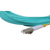 12m LC to LC Duplex OM3 Multimode Aqua Fibre Optic Patch Cable with 3mm Jacket